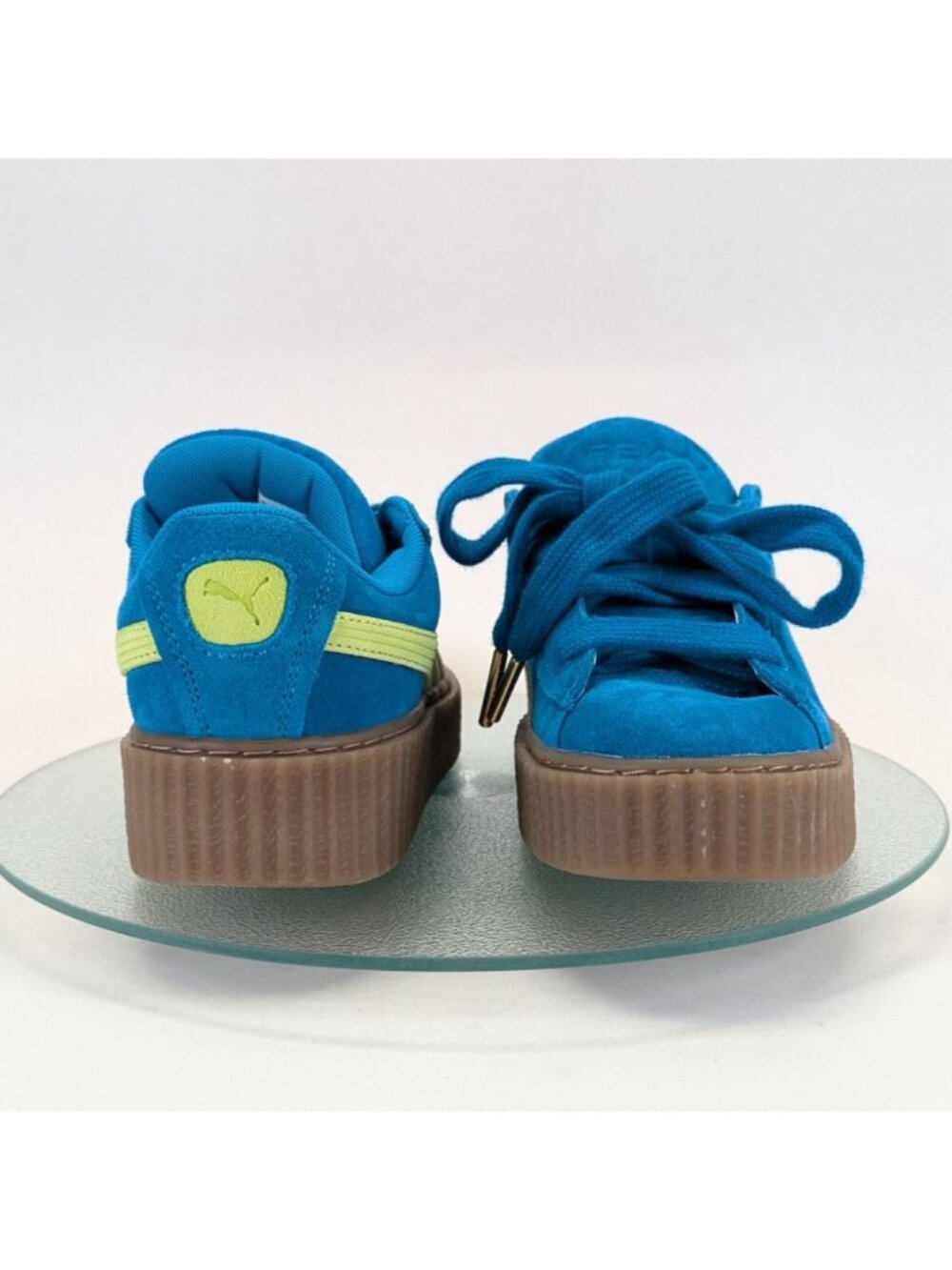 PUMA Fenty Creeper Phatty Womens 6.5 Speed Blue Lime Platform Sneakers Shoes - Picture 7 of 9